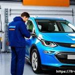 지엠 쉐보레 볼트 EV 배터리 교체 비용 - A detailed cutaway illustration of a Chevrolet Bolt EV lithium-ion battery pack showcasing individua...