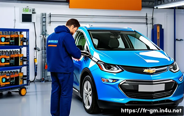 지엠 쉐보레 볼트 EV 배터리 교체 비용 - A detailed cutaway illustration of a Chevrolet Bolt EV lithium-ion battery pack showcasing individua...